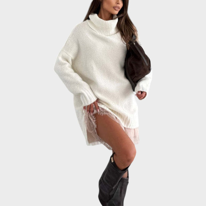 Heliora – Elegancki zestaw sweter i sukienka
