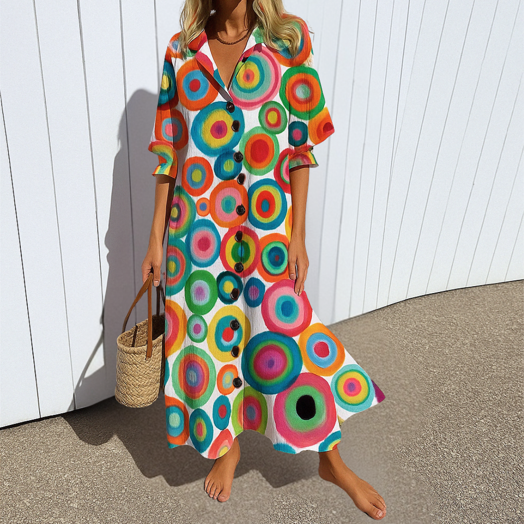 Talina – Elegancka sukienka wyszczuplająca w stylu boho