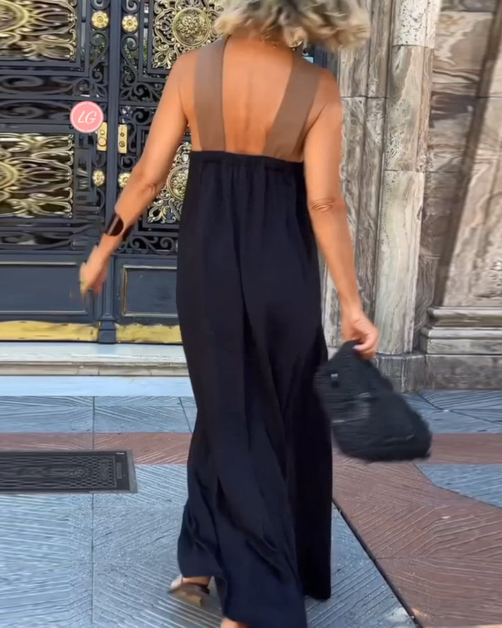 Hania – Sukienka z krzyżowanym dekoltem i odkrytymi plecami