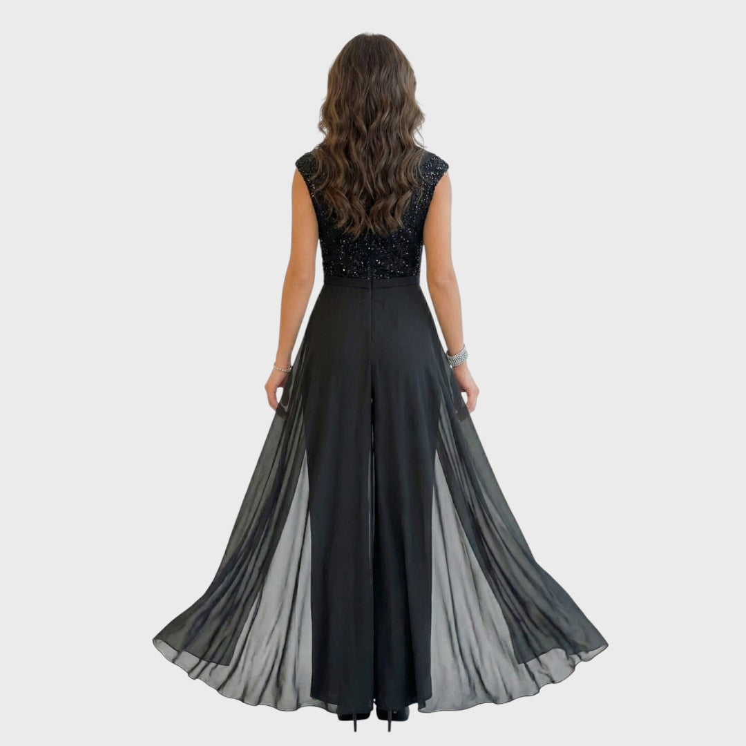 Valeria - Elegancki kombinezon bez rękawów