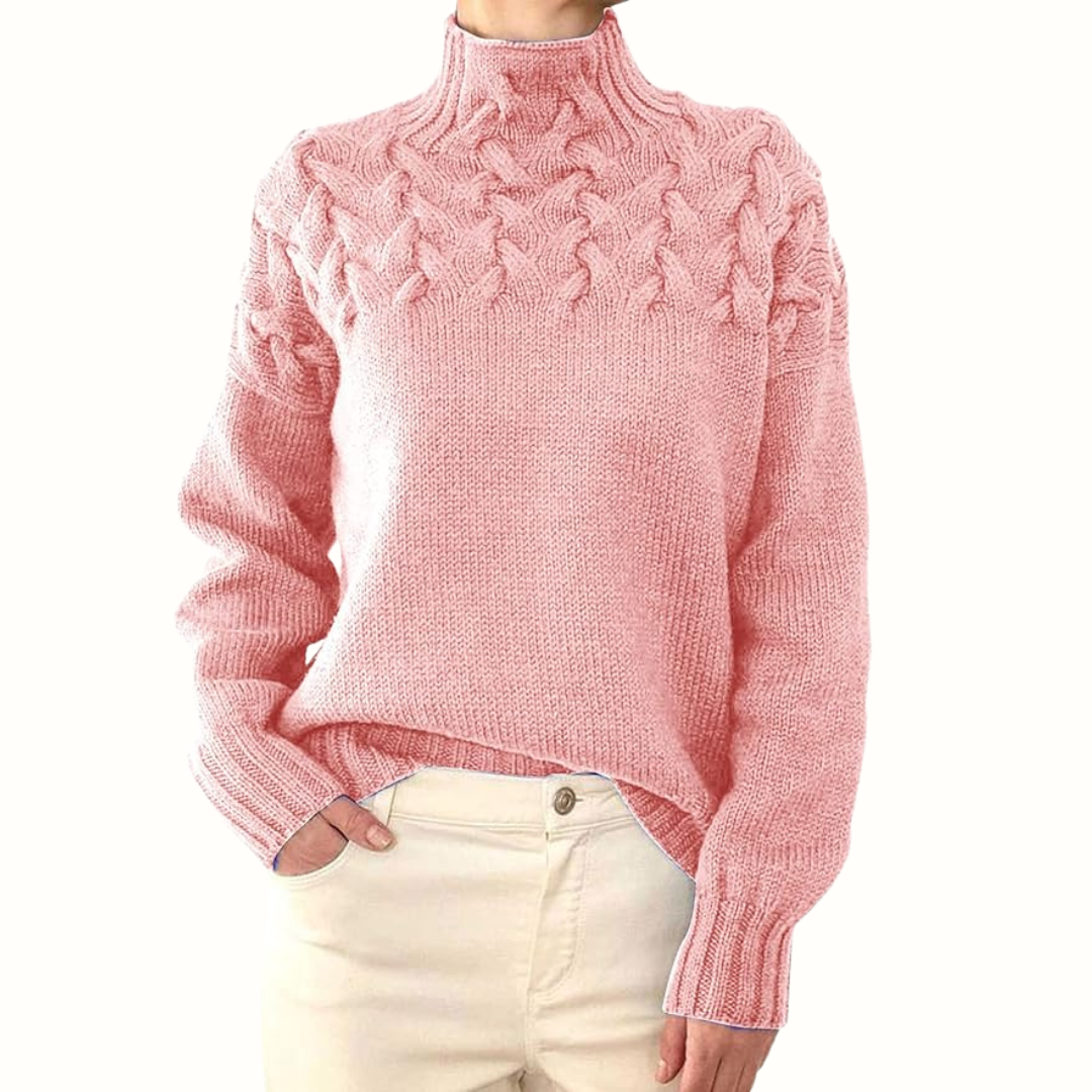 Judyta – Miękki sweter z golfem