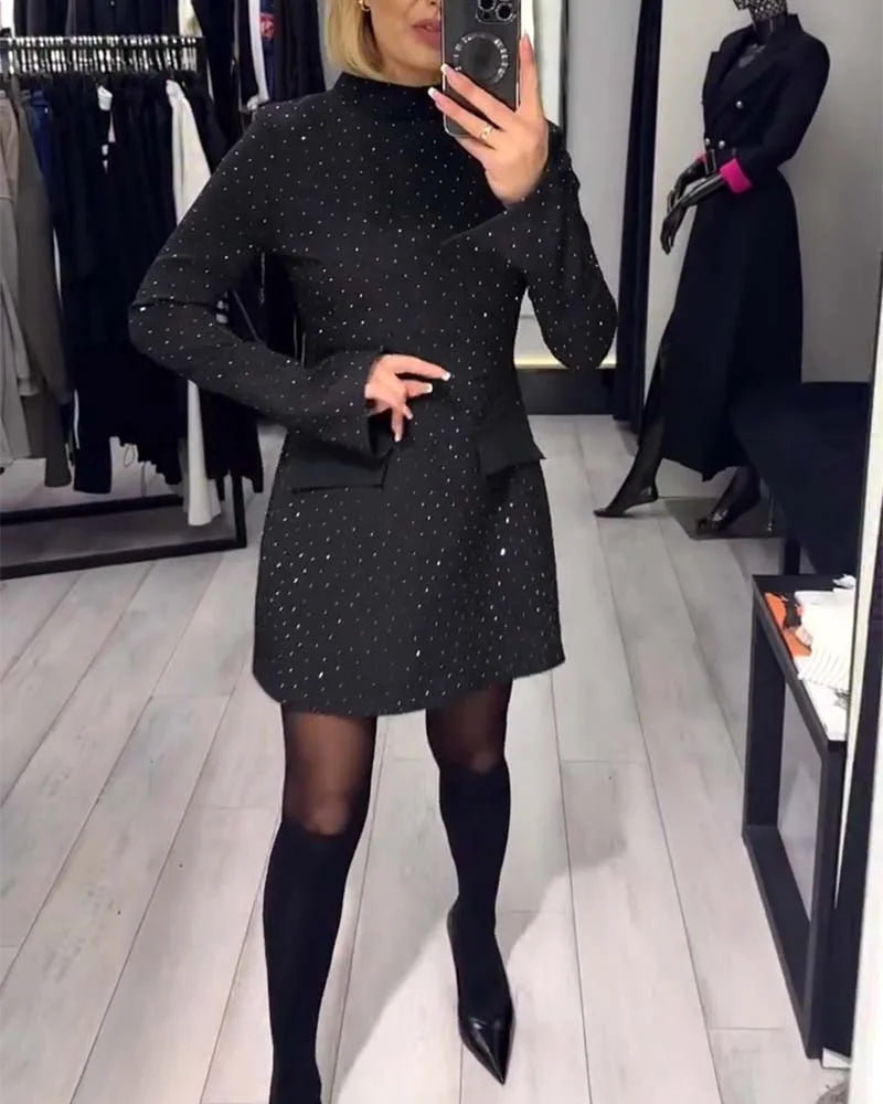 Alina - Elegancka błyszcząca sukienka w cekiny