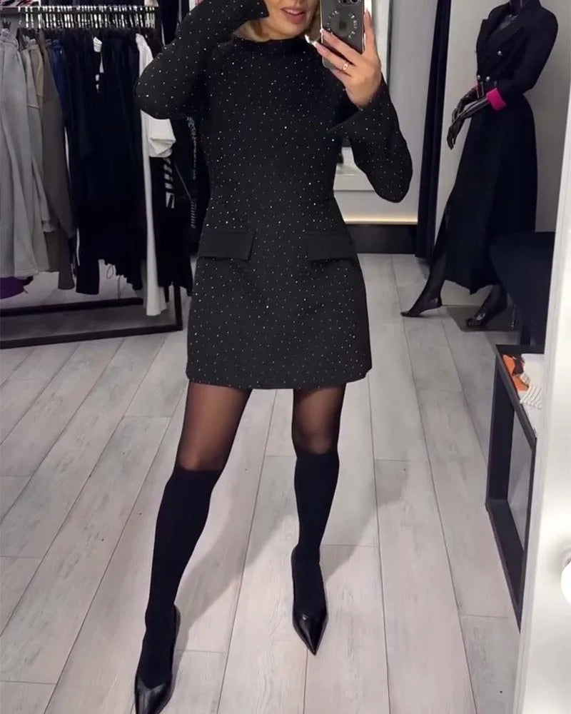 Alina - Elegancka błyszcząca sukienka w cekiny